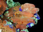 Azurite and Malachite with Hematite Quartz - Morocco #43824-2